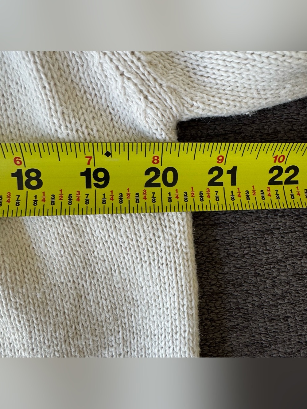Tiara International Fair Isle Full Zip Cardigan Sweater Knit Cream Navy M/L - Picture 3 of 5
